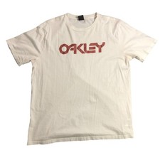 Oakley Mens T-Shirt XL Short Sleeve White Gra...