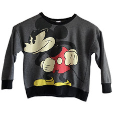 Disney Junior Mickey Mouse Boys Gray Crewneck Sweatshirt-Size 5