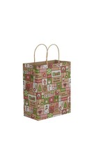 SSWBasics Medium - Modern Holiday Paper Shopping Bags - Case of 100