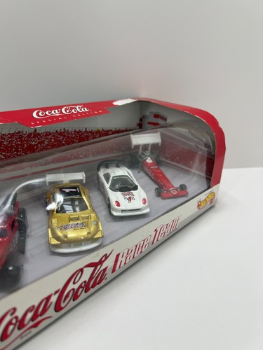 Hot Wheels '99 Coca-Cola Special Edition Race Team 1:64 Scale Diecast 4 Car Set - Picture 4 of 8