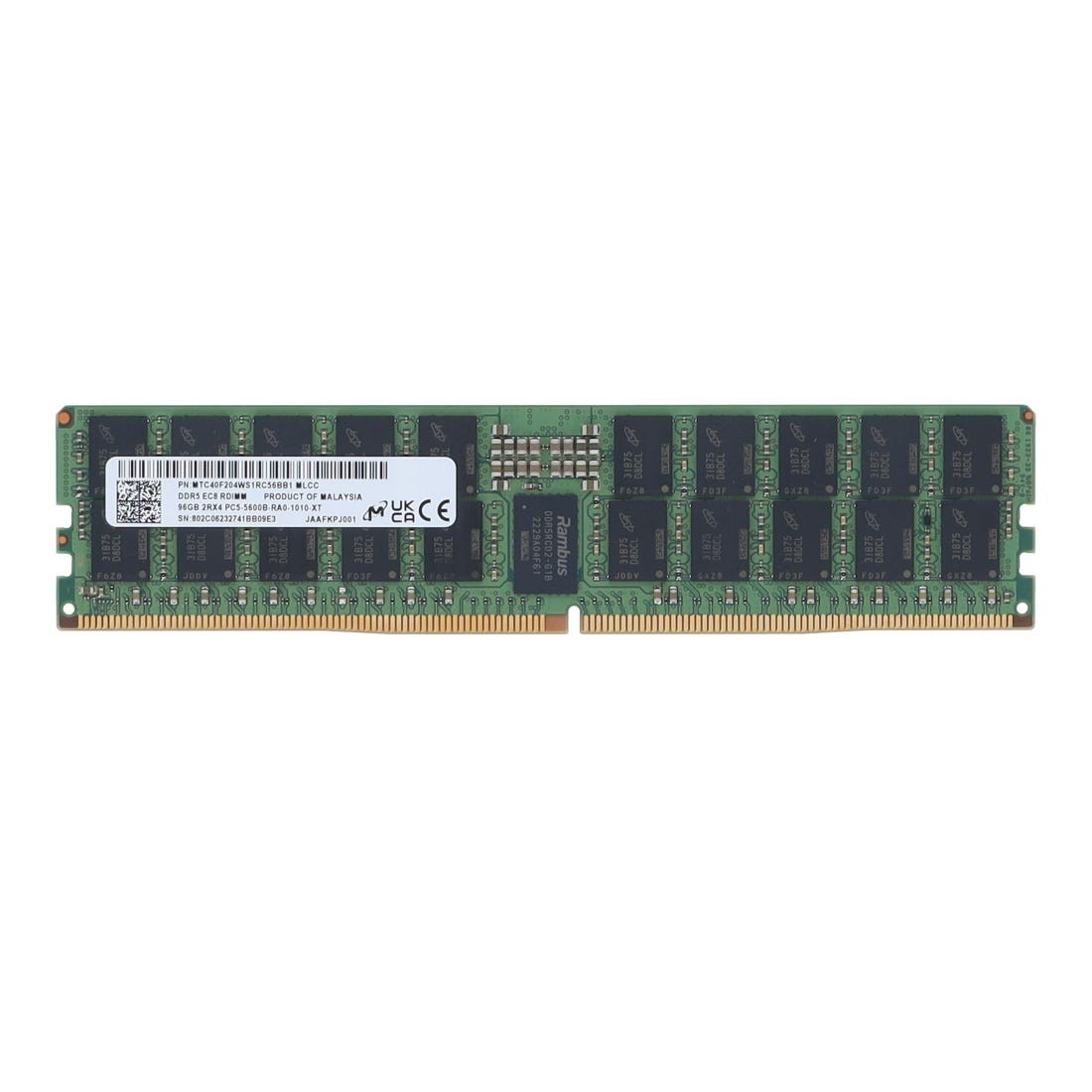 Micron MTC40F204WS1RC56BB1 96GB 2Rx4 PC5-44800B-R (DDR5-5600MHz) RAM - 1yr Wty