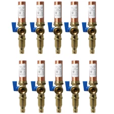 10 Pack  XFITTING Water Hammer Arrestor Valve, 1/2" Pex A x 3/4" MHT, Blue