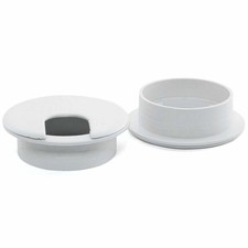 2 Pack 2 Inch White Desk Cable Grommet Hole Covers ABS Cord Wire Organizer