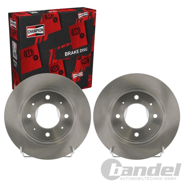 2X Champion Bremsscheiben 258Mm Voll Hinten Passend FüR KIA Cerato | 562788CH-image