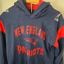 NFL Team Apparel Youth New England Patriots Pullover Hoodie Navy Size L 14/16