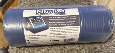 Ontel Pillow Pad Ultra Multi-Angle Soft Tablet Stand Deluxe Premium, Blue