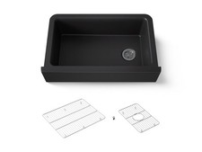 Kohler Cairn 25788-CM1 34" undermount farmhouse fluted kitchen sink - Box Dmg