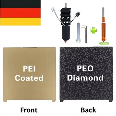 3D Drucker für Creality k2 plus Doppelseitige Druckplatte PEI PEO Hotend Kit DE