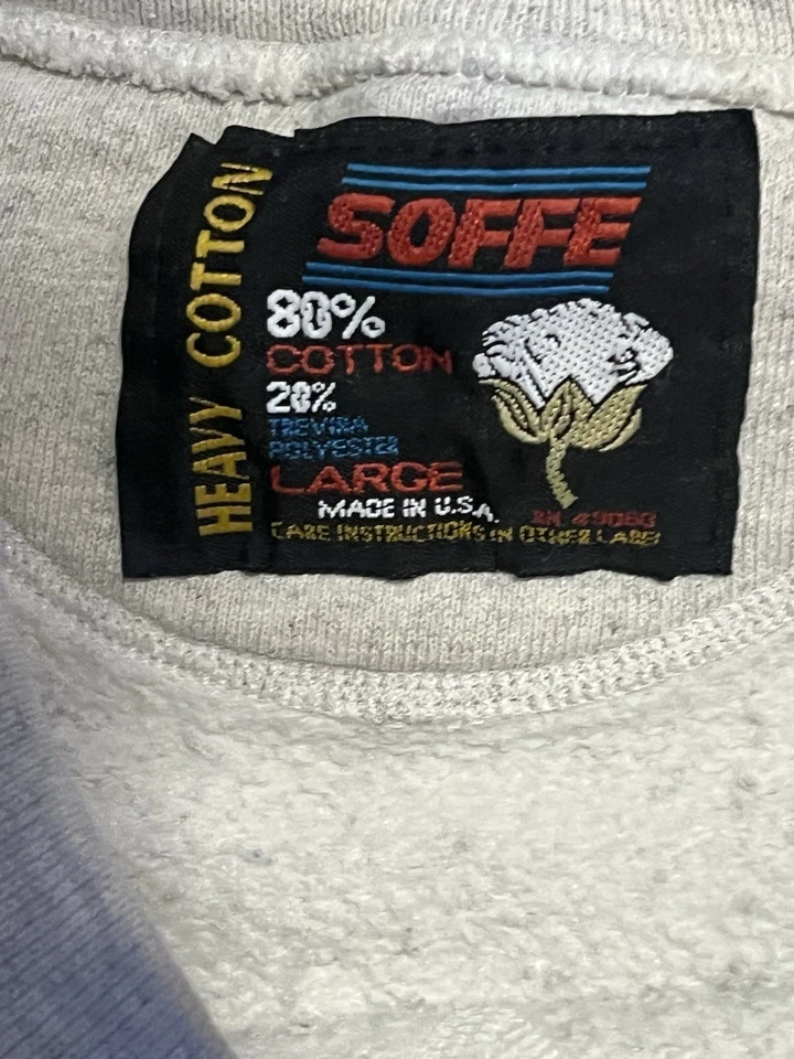 Sudadera De Colección Mickey Mouse Cuello Redondo Gris Años 90 Disney Extra Grande XL Foto 3 de 4