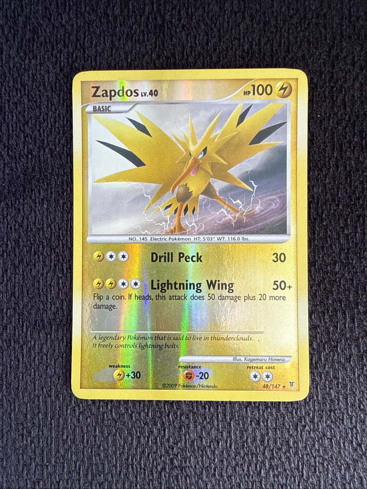 Pokémon TCG Zapdos Supreme Victors 48/147 Reverse Holo LP