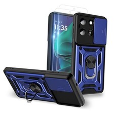 for Case  with 2PC Screen Protector,Sliding Camera Moto G Stylus 2025 Blue