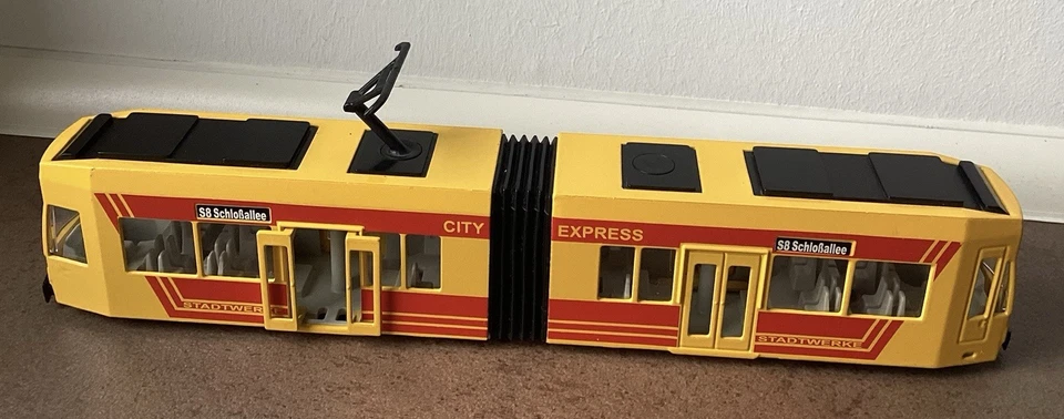 Straßenbahn, Metallmodell, mit Gelenk, SIKU 3684, rd. 31x4x8 cm - Bild 2 von 4