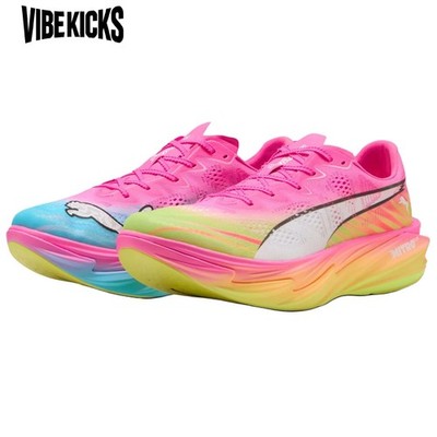 PUMA Deviate Nitro Elite 4 Running Shoes Men's Pink Blue 313298-01  New