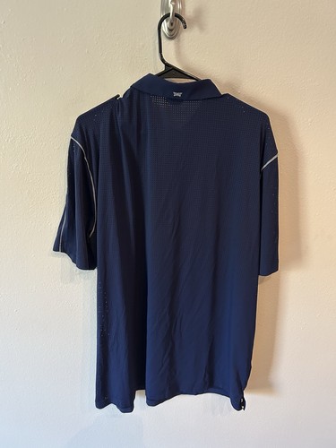 PXG Mens XL Perforated Vented Blue Golf Polo Shirt Performance Stretch - Picture 6 of 10
