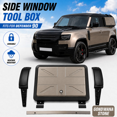 Lockable Exterior Side Mounted Box Fits For Defender 90 2021-2026 Gondwana Stone