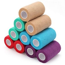 LotFancy Self Adhesive Vet Wrap, 3 Inch Cohesive Bandage for Dogs, Cats, Horses