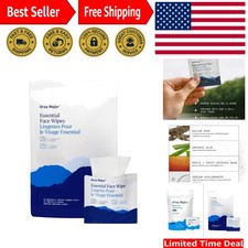 Travel-Friendly Natural Face Wipes - Clean, Soothe, Hydrate - 20 Count