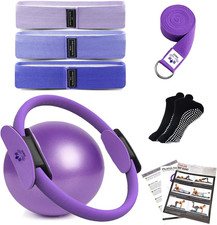 Pilates Ring Circle Set - Workout at Home Workout Equipment Women - Booty Bands