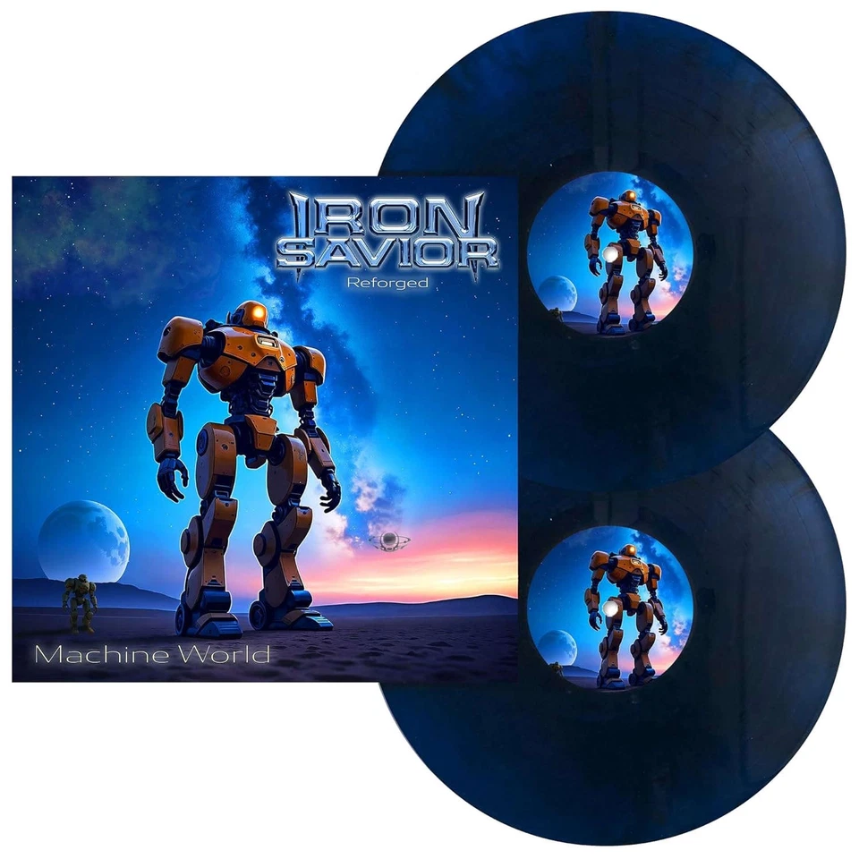 IRON SAVIOR - Reforged: Machine World - Vinyl 2-LP - starbreaker blue Vinyl - Bild 1 von 1