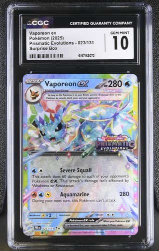 Vaporeon ex graded CGC 10 for sale on eBay