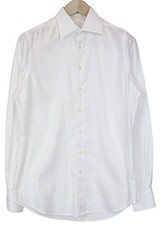 Suitsupply Traveller Men's Formal Shirt 38/15 Slim White Cotton Long Sleeves