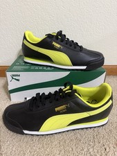 Puma Roma Basic+ Para hombres Tenis Atléticos Zapatos Negro Verde 369571 53 Nuevo Talla 12