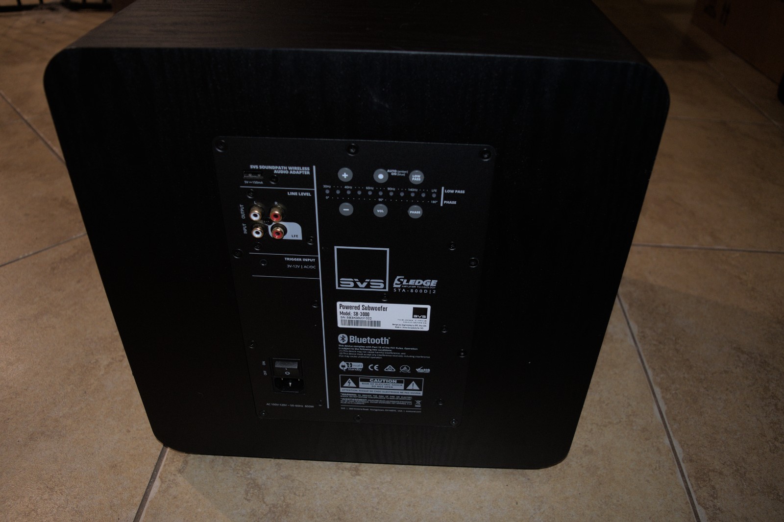 SVS SB-3000 13 inch 800W (2500+ Watts peak) Subwoofer - Black Ash