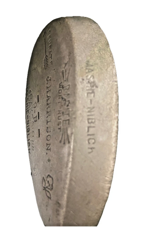 Accurate Mashie-Niblick 9-R DEEP GROOVE BAKSPIN Iron Harrison McGregor Hickory - Image 4 of 4