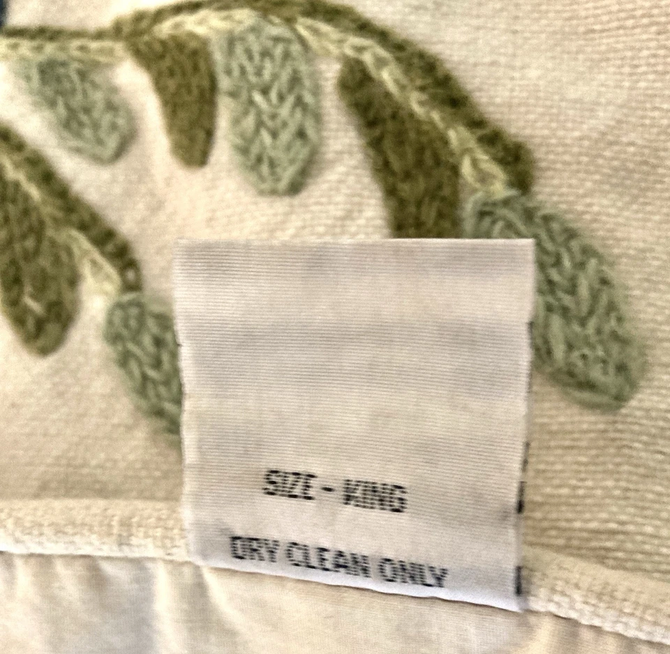 COLCHA KING SIZE BORDADA CREWEL VINTAGE Foto 3 de 4