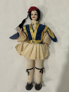 Vintage Greek Cloth & Plastic 7” Soldier Guard Doll Souvenir