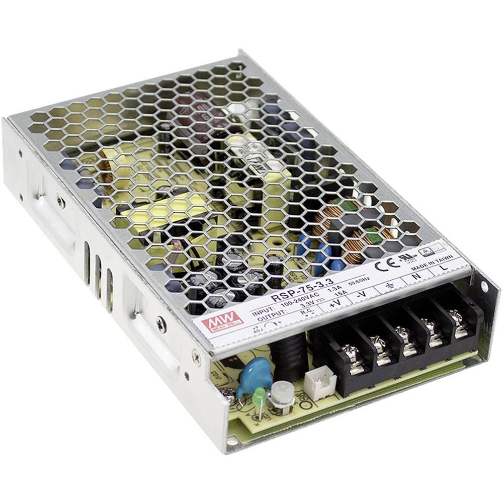 Alimentation Mean Well RSP-75-13.5 boîtier profil bas pour automatisme