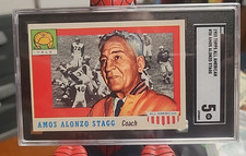 1955 Topps All-American Amos Alonzo Stagg #38 SGC 5 EX HOF YALE