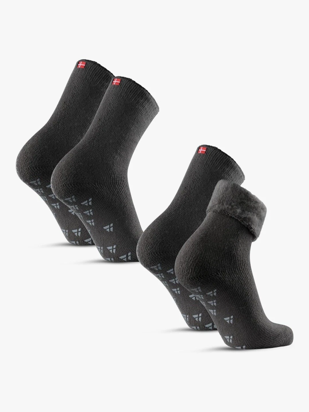 Danish Endurance Thermal Socks, Fleece Lined, Non Slip, Extra Warm 2 PK UK 9-12