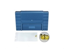 Super Nintendo SNES Metallic Blue Game Cartridge Shell Made in USA 