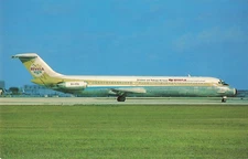 Postcard Airline BWIA INTERNATIONAL McDonnell Douglas DC-9-51 9Y-TFH CC7.