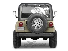 Distressed Mud Tire Tracks Rear Window Hood Truck Vinyl Decal Graphic  SUV