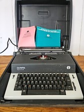 Vintage Olympia Report de Luxe Electric Typewriter Germany w/Case FOR PARTS thumbnail