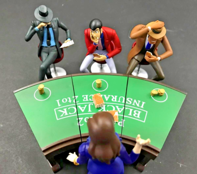LUPIN THE THIRD Casino Scene Figure set x 4 BANPRESTO Goemon Jigen