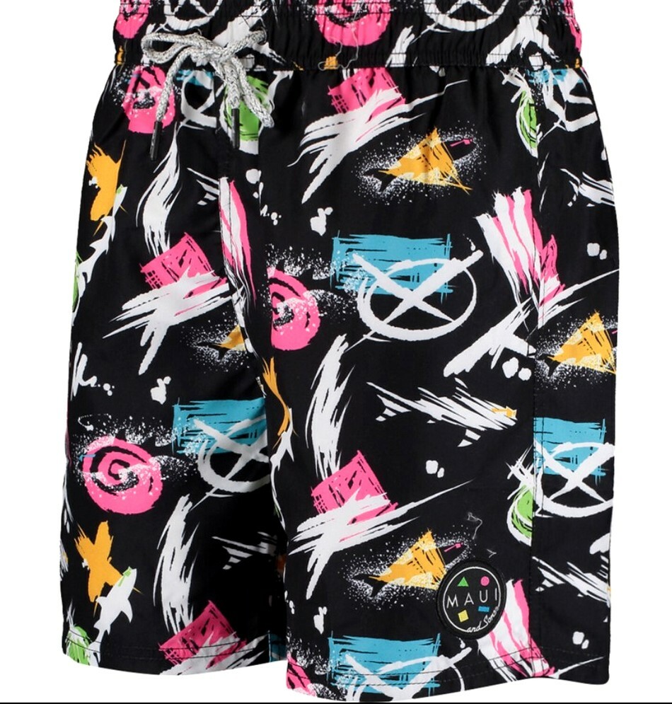 BNWT  MAUI & SONS  Thrashing Around  Swim Shorts  Black XL
