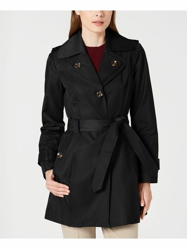 Buy LONDON FOG Womens Black Belted 