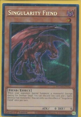 Yugioh Singularity Fiend Secret Rare MZTM