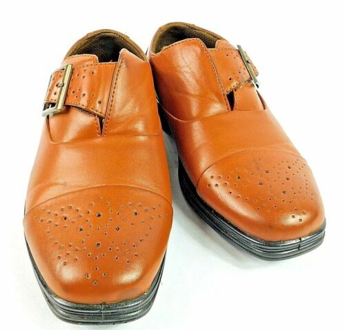 Deer Stags Kinder Monk-Strap Loafer – Unisex, Aus Kunstleder, Mit Verstecktem Klettverschluss, Für Festliche Anlässe