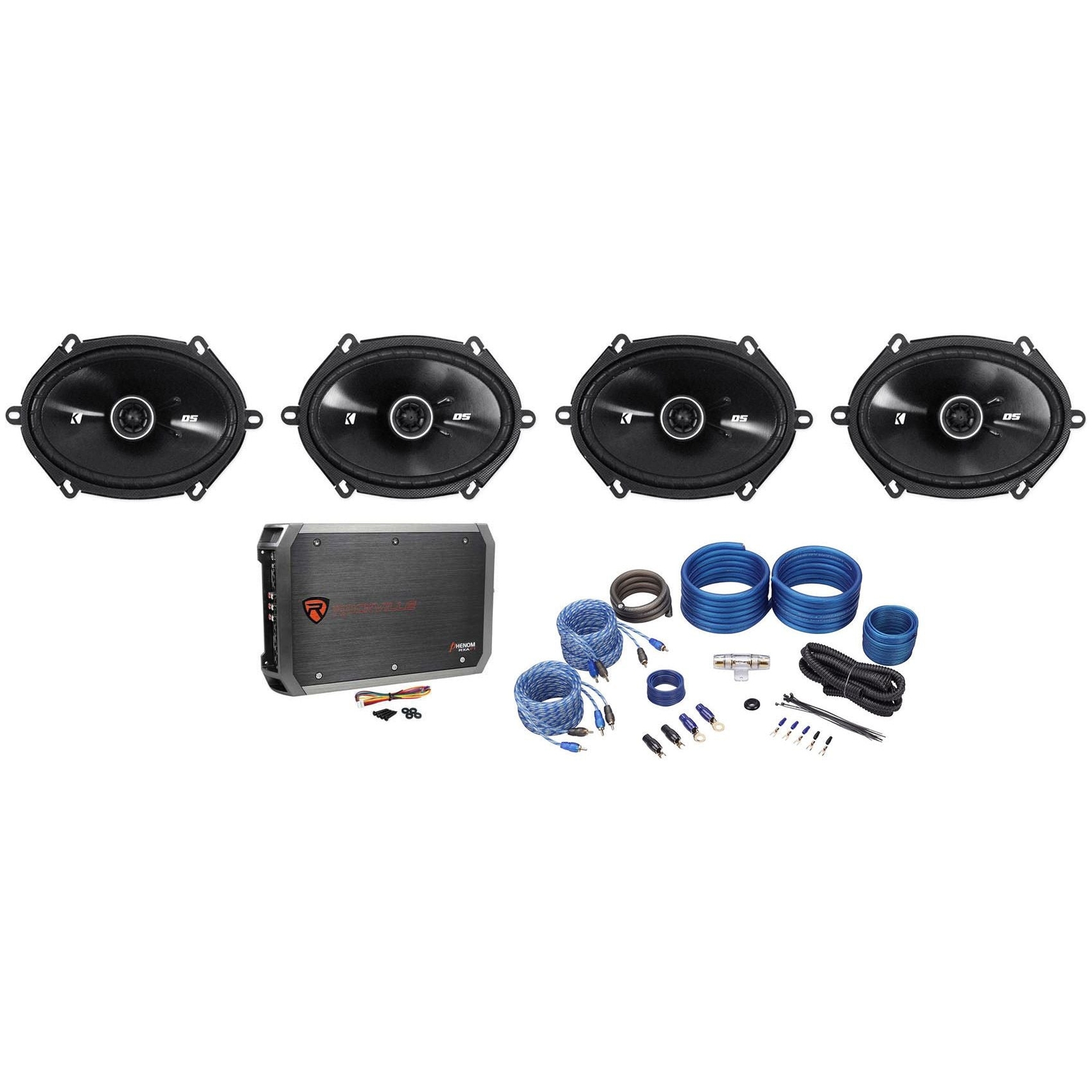 2 Пары 2-полосных Автомобильных динамиков Kicker 41DSC684 6x8 4-Канальный Усилитель Комплект усилителей 40290₽