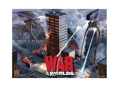 Pegasus PEG9006 1:350 Alien Tripods Attack Diorama Kit, Multi-Colour