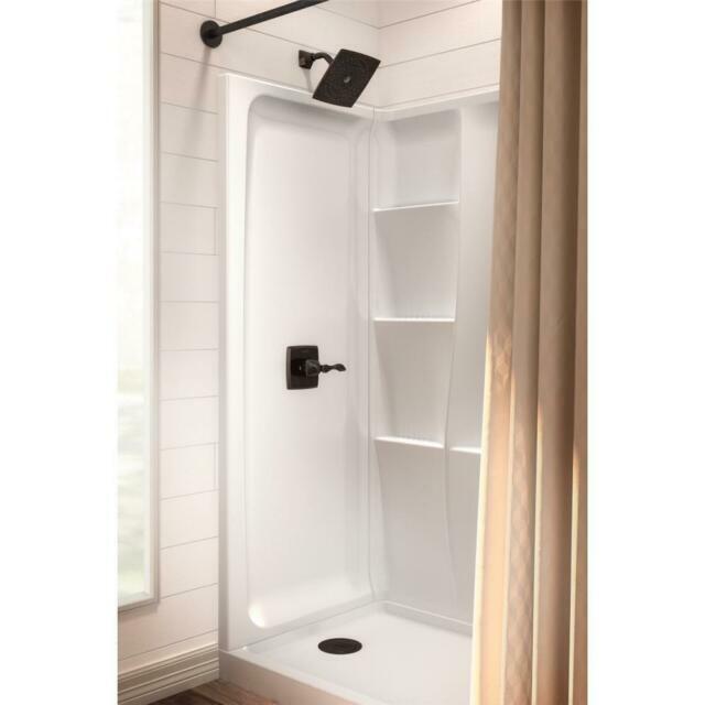 Delta Faucet Co Classic 400 Shower Base Left Drain White 32 X 60in