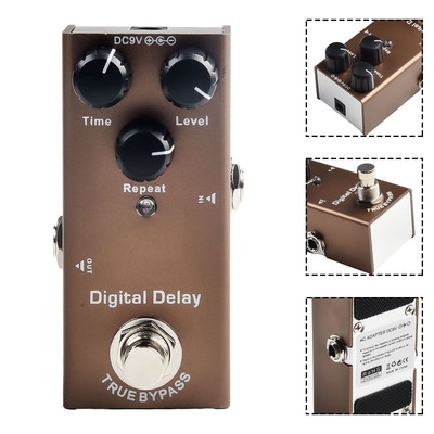 Schlankes und kompaktes Gitarren-Effektpedal mit Verzerrungsverzögerung Chorus Tremolo