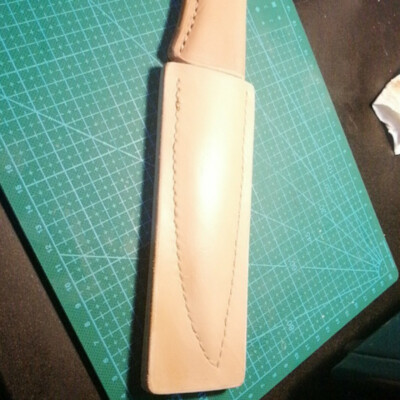 5mm DIY Thick Natural Veg Tanned Cowhide Leather Scabbard Sew Craft 10/20/30cm - Foto 8