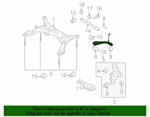 Brazo de arrastre 8G1Z5500B OEM NUEVO 2005-2009 Ford Mercury Taurus Sable Taurus X SEL Foto 2 de 2