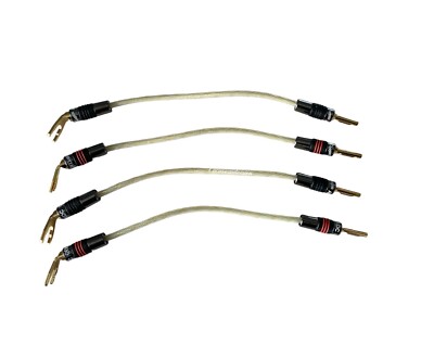 Qed Golden Anniversary XT 4x Speaker Jumper Cable Terminated Qed Airloc Plugs