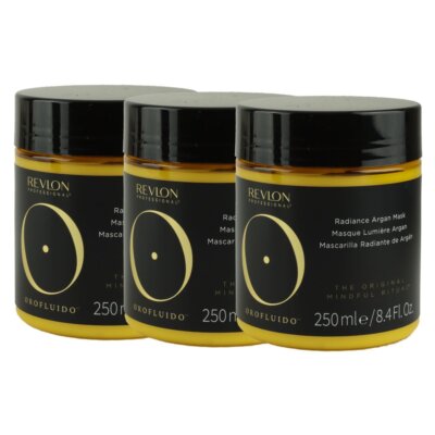 Revlon Orofluido 3 x 250 ml mit Arganöl Haarmaske Set